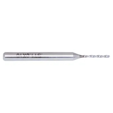 1.0mm Carbide PCB drill bit.  
Ideal for drilling PCB's and project enclosures.
Comes with the standard 1/8" shank to suit many drill presses and automatic drilling machines.

The carbide drill material is much harder and will stay sharper for longer