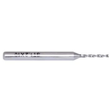 1.2mm Carbide PCB drill bit.  
Ideal for drilling PCB's and project enclosures.
Comes with the standard 1/8" shank to suit many drill presses and automatic drilling machines.

The carbide drill material is much harder and will stay sharper for longer