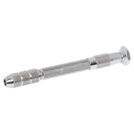 Handy pin vice with two sets of double ended chucks. perfect for very fine work where an electric drill will be to forceful. Especially good for working with ABS case panels and prototyping board. 1,2,3 and 3.5mm chucks.