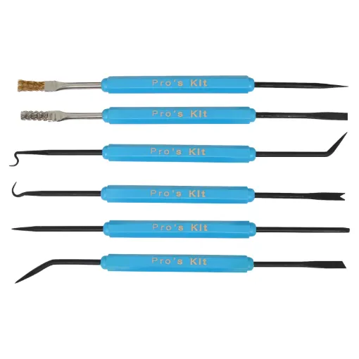 A 6 piece set of tools for reworking solder joints, cleaning pad surfaces and removing debris.