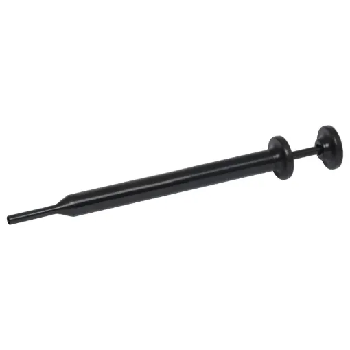 Rapidly knocks out inter-locking terminals from within multipole connector housings. All metal construction. Suits most molex style pluggable wiring connectors.