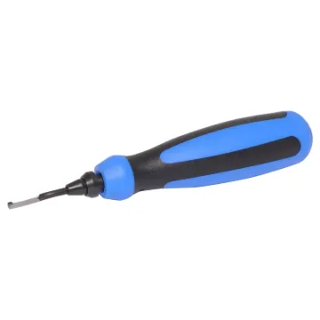 It's suitable for scraping cooper and aluminium filings inside the tubing. This hand tool features a SUJ2 blade which follows shapes and contours easily allowing chamfering and deburring.