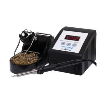 An electronic temperature controlled soldering station, designed to meet the needs of production environments. The increased heating power over the Micron 60W station provides increased temperature stability during extended periods of soldering.