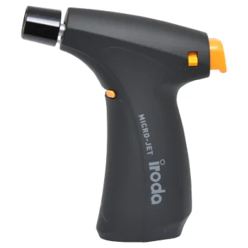 A compact easy to use hobbyist gas blow torch for brazing, heatshrinking, model making and more! Ergonomic handle with in-built butane chamber for direct refill. One click piezo ignition provides instant start up with lock on for free standing use.