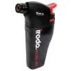 Powered by a common refillable type gas cartridge, this pocket blow torch burns at 1300C, making it ideal for all types of braising and heavy duty soldering.With it's ergonomic design, the Micro Jet can be ignited and used simply with one hand.  It has