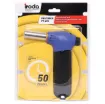This large blow torch is a quality, professional hand held or free standing butane torch ideal for brazing, heatshrinking, model making, silver soldering and more.