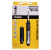 The T 2601 kit comprises the IRODA T 2600 Gas Soldering Iron supplied in a handy carry case with a range of tips and accessories including cleaning sponge, solder dispenser, blow torch, hot air blower and hot knife cutter.
&quotThis has all the convenience f