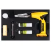 The T 2651 kit comprises the T 2650 IRODA Gas Soldering Gun supplied in a sturdy carry case with a range of tips, spare butane cartridges, solder sucker, tip sponge and a range of handy tools.