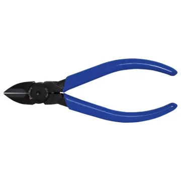 With sharp bevelled edge and rounded jaw profile. Includes spring return handles.  
Length 130mm.