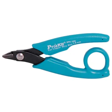 With sharp bevelled edge and rounded jaw profile. Includes spring return handles.  
Length 125mm.