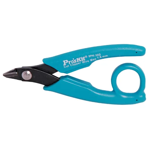 With sharp bevelled edge and rounded jaw profile. Includes spring return handles.  
Length 125mm.