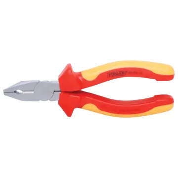 200mm combination bull nose plier, cutter with serrated jaws. Made from drop forged steel, with rubber insulated handles. 1000V rated.