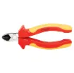 150mm heavy duty side cutters. Made from drop forged steel , with rubber insulated grips. VDE 1000V rated.