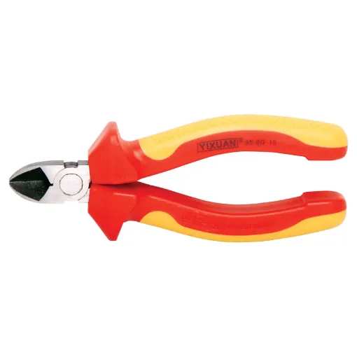 150mm heavy duty side cutters. Made from drop forged steel , with rubber insulated grips. VDE 1000V rated.