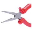 150mm combination long nose plier/ cutter with serrated jaws. Made from high quality drop forged steel with rubberised insulated handles. Ideal for electricians, service persons etc. 1000V rated.