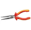These 200mm long nose electrical combination pliers have both serrated plier nose and wire cutting. VDE 1000V rated. Made from high quality drop forged steel with rubberised insulated handles. Ideal for electricians, service persons etc.