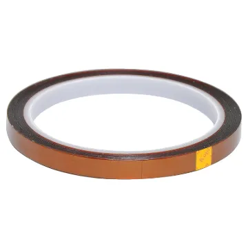 Offers high heat resistance and excellent dielectric strength. The tape removes cleanly without leaving a residue. Ideal for use in electrical insulation or masking circuit boards during wave soldering. 33m rolls.