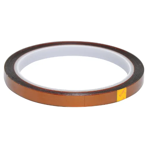 Offers high heat resistance and excellent dielectric strength. The tape removes cleanly without leaving a residue. Ideal for use in electrical insulation or masking circuit boards during wave soldering. 33m rolls.