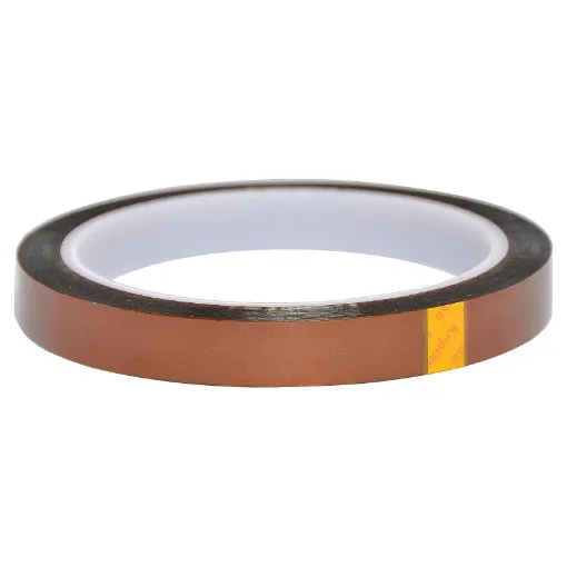 Offers high heat resistance and excellent dielectric strength. The tape removes cleanly without leaving a residue. Ideal for use in electrical insulation or masking circuit boards during wave soldering. 33m rolls.