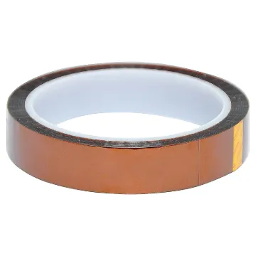Offers high heat resistance and excellent dielectric strength. The tape removes cleanly without leaving a residue. Ideal for use in electrical insulation or masking circuit boards during wave soldering. 33m rolls.