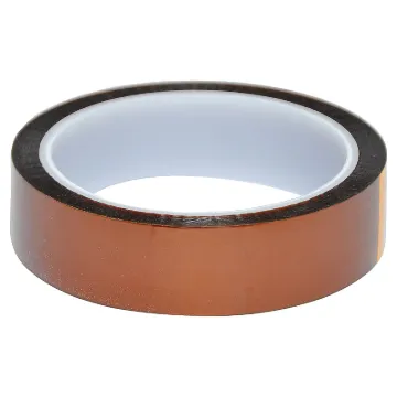 Offers high heat resistance and excellent dielectric strength. The tape removes cleanly without leaving a residue. Ideal for use in electrical insulation or masking circuit boards during wave soldering. 33m rolls.