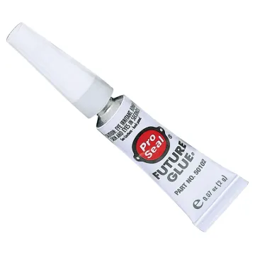 This Future Glue is a quick-setting adhesive that bonds through oily or dirty surfaces and works best on a variety of surfaces.