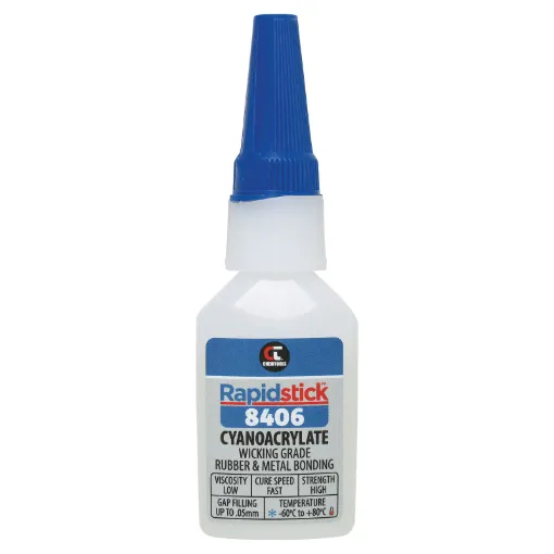 Chemtools 8406 is low viscosity combined with fast cure speed, surface insensitive cyanoacrylate adhesive (CA). It is specifically formulated to bond difficult surfaces with high industrial strength.