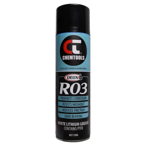 A long lasting heavy duty lubricant designed for bearings, sliding mechanisms, battery terminals, chains, gears and other moving parts.