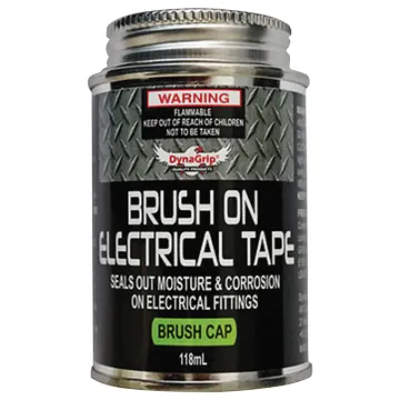 118mL Tin of black brush-on liquid electrical tape. 1200V per millimetre thickness insulation rating.