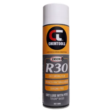 Chemtools DEOX R30 non-stick dry PTFE lubricant is a Teflon® based spray that acts as a powerful dry lubricant.