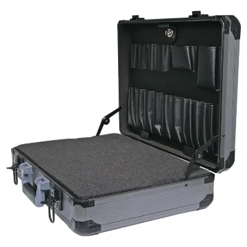 Latches are lockable. Features a perforated foam inner for customising the inside of the case to hold equipment firmly in place. Panels made from lightweight, yet tough composite plastic material. External size: 445x330x128mm.