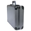 Latches are lockable. Features a perforated foam inner for customising the inside of the case to hold equipment firmly in place. Panels made from lightweight, yet tough composite plastic material. External size: 445x330x128mm.