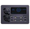 A complete pre-wired DC connection solution for your auxiliary battery.  Ideal for caravans, 4WDs and motorhomes.  Backlit display readout with input volts DC, temperature, watts (input) and connection statuses. 