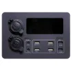 A complete pre-wired DC connection solution for your auxiliary battery.  Ideal for caravans, 4WDs and motorhomes.  Backlit display readout with input volts DC, temperature, watts (input) and connection statuses. 
