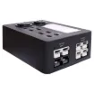 A complete pre-wired DC connection solution for your auxiliary battery.  Ideal for caravans, 4WDs and motorhomes.  Backlit display readout with input volts DC, temperature, watts (input) and connection statuses. 