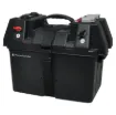 This 12V battery box features all the common connections that would typically be required for outdoor recreation power needs.
