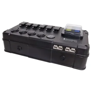 A complete central power hub for your 4WD, caravan or camping remote power set up. This box contains 6 contura style illuminated switches, 3 car accessory sockets (12V), USB charger, LED volt meter, all protected by a 6 way weatherproof fuse block.