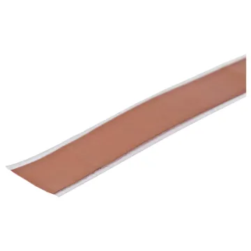 A flat copper tape for building hearing loops encapsulated in a clear PET insulation. Can be folded to run around corners.