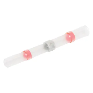 Solder sleeves are heatshrink tubing fitted with central ring of solder which melts when heat is applied, allowing you to join two cables with minimum fuss!
