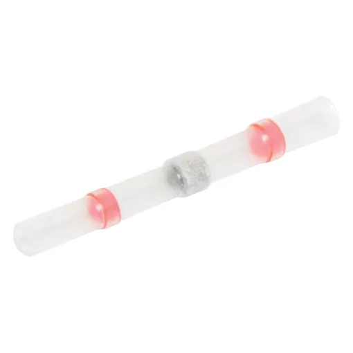 Solder sleeves are heatshrink tubing fitted with central ring of solder which melts when heat is applied, allowing you to join two cables with minimum fuss!
