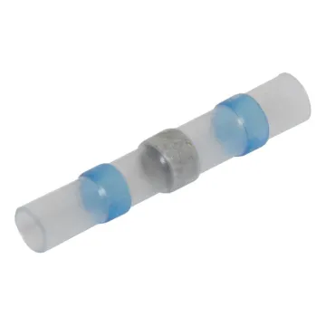 Solder sleeves are heatshrink tubing fitted with central ring of solder which melts when heat is applied, allowing you to join two cables with minimum fuss!