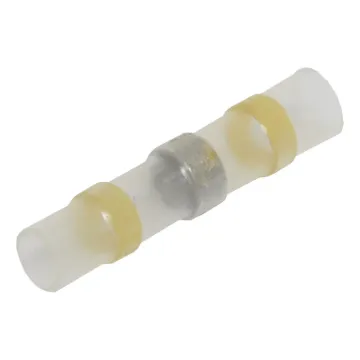 Solder sleeves are heatshrink tubing fitted with central ring of solder which melts when heat is applied, allowing you to join two cables with minimum fuss!