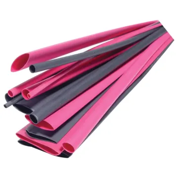 Handy 300mm lengths of red & black heatshrink tubing in sizes from 1.5mm to 20mm diameter (when round, not measured flattened). 14 pieces in total.