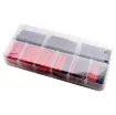 Assorted 75mm and 45mm lengths of red and black adhesive backed heatshrink in a range of diameters. 3.2, 4.8, 6.4, 7.9, 9.5, an12.7mm.
