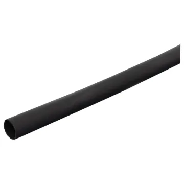 Nominal: 5mm (8mm across when flattened) when shrunk: 2.5mm
Military grade flexible tubing.  Suitable for insulation, colour coding, strain relief and protection in electrical and electronic applications.