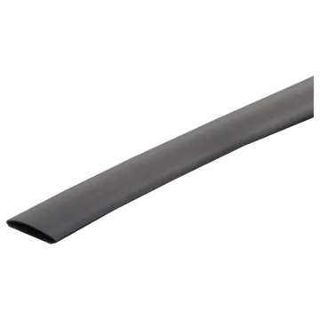 Nominal &Oslash: 10mm (15.5mm across when flattened) &Oslash when shrunk: 5.0mm
Military grade flexible tubing.  Suitable for insulation, colour coding, strain relief and protection in electrical and electronic applications.