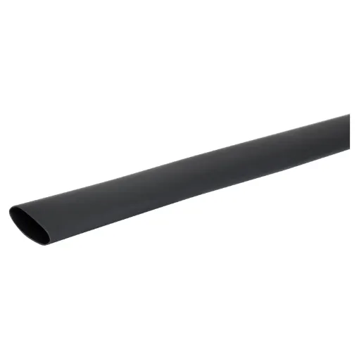 Colour: Black
Nominal &Oslash: 30mm (47mm across when flattened) 
&Oslash when shrunk: 15mm 

Glue backed heatshrink is ideal for minimising cable movement and reducing moisture ingress into cable joins and plugs.
