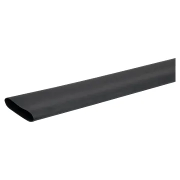 Colour: Black
Nominal &Oslash: 50mm (77mm across when flattened) 
&Oslash when shrunk: 25mm 

Glue backed heatshrink is ideal for minimising cable movement and reducing moisture ingress into cable joins and plugs.