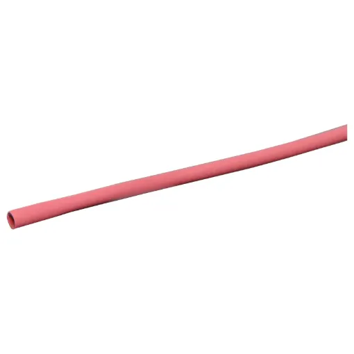 Colour: Red
Nominal &Oslash: 3mm (4.5mm across when flattened) 
&Oslash when shrunk: 1.5mm 

Glue backed heatshrink is ideal for minimising cable movement and reducing moisture ingress into cable joins and plugs.