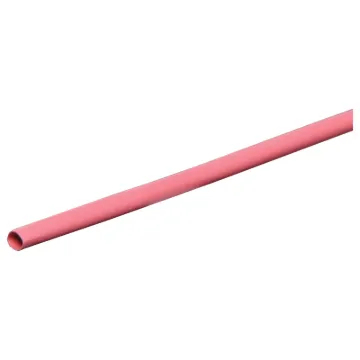 Colour: Red
Nominal &Oslash: 5mm (8mm across when flattened) 
&Oslash when shrunk: 2.5mm 

Glue backed heatshrink is ideal for minimising cable movement and reducing moisture ingress into cable joins and plugs.